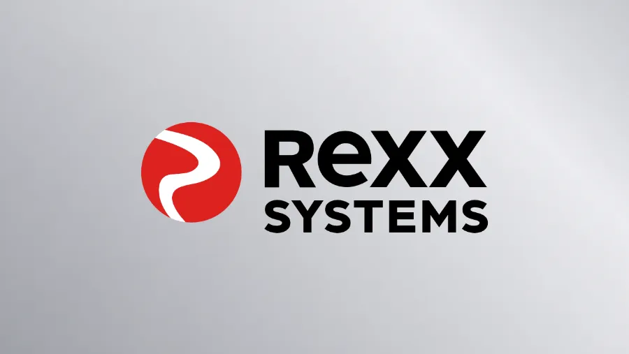 Rexx Systems Logo auf hellem Hintergrund