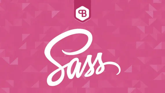 Cover graphic of the Sass and SCSS course